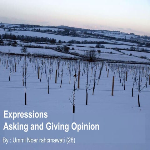 Expression (Asking and Giving opinion)