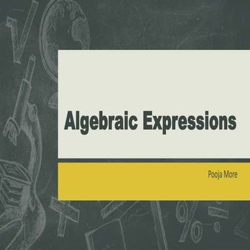 Algebraic Expressions