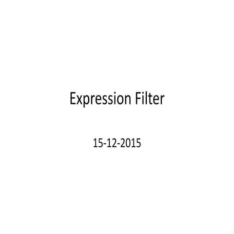 Expression Filters
