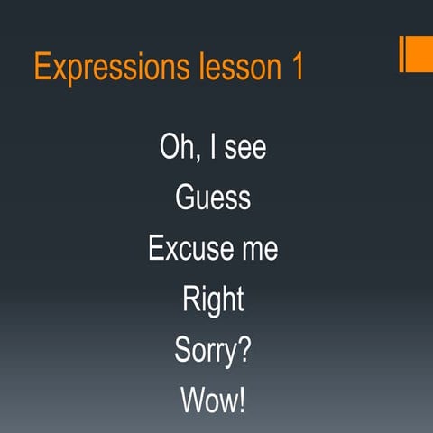 Units 1 to 4  daily English expressions to communicate