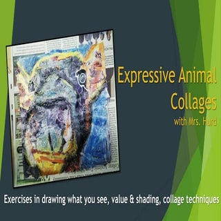 Expressive animal collages