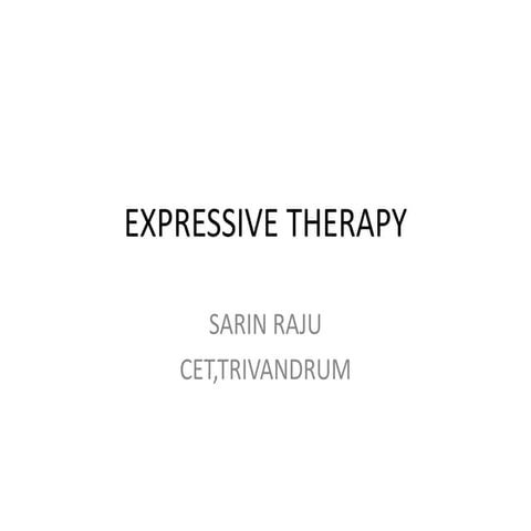 Expressive therapy