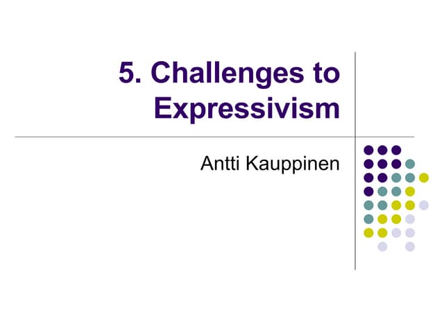 Expressivism