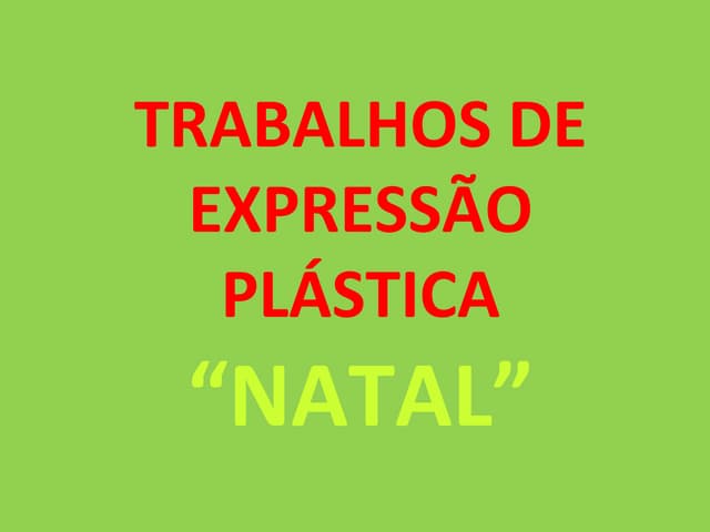 Expressão Plástica Natal