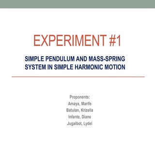 Simple Pendulum and Mass-Spring Sys...