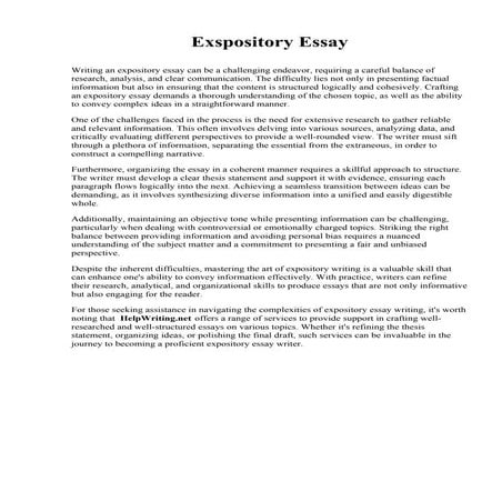 Exspository Essay. Greenbrier School of Practical Nursing