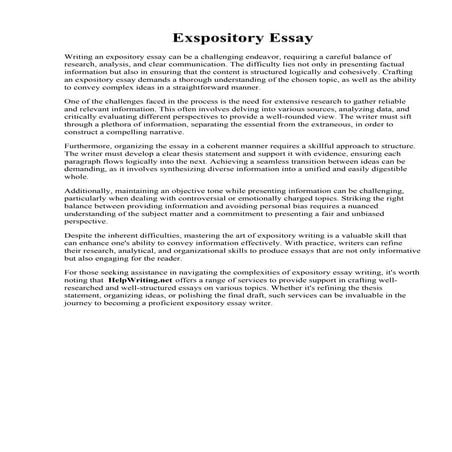 Exspository Essay