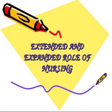 extended and expanded role of nursing | PPTX