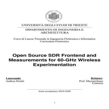 Open Source SDR Frontend and Measurements for 60-GHz Wireless Experimentation