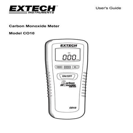 Hướng dẫn sử dụng máy đo khí CO Extech CO10