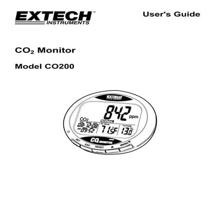 Hướng dẫn sử dụng máy đo khí CO2, nhiệt độ, độ ẩm Extech CO200