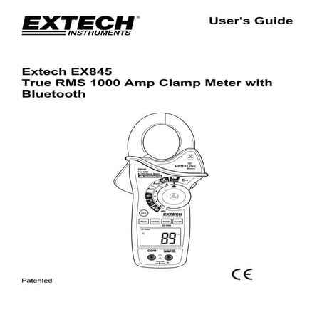 Hướng dẫn sử dụng Ampe kìm với 100A với đo nhiệt độ hồng ngoại và Bluetooth Extech EX845