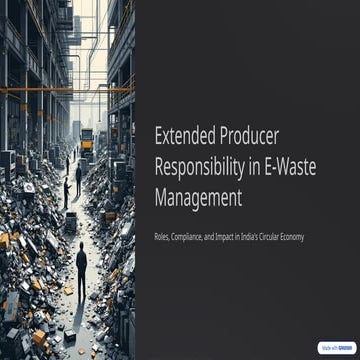 Key Objectives of Extended Producer Responsibility | PPTX