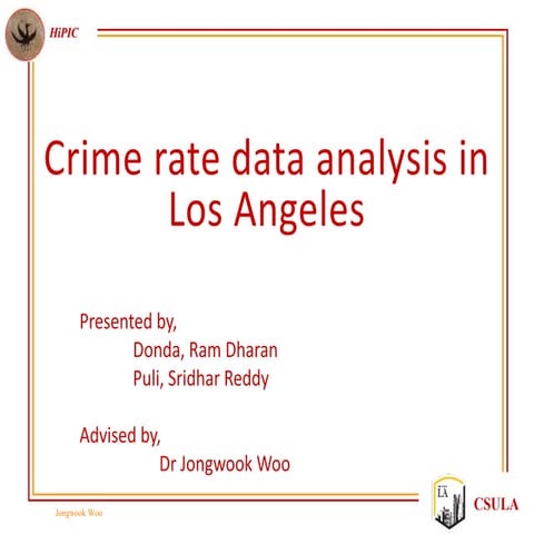 Crime rate data analysis in Los Angeles | PPTX