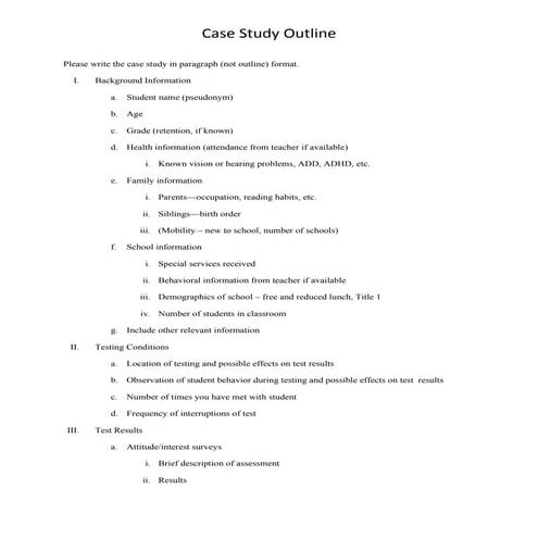 Extended case study outline 97 2