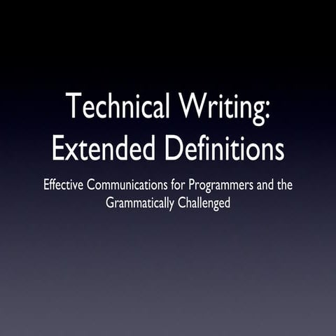 Extended definitions