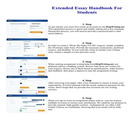 Extended Essay Handbook For Students. Online assignment writing service.