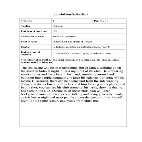 Call sheet | DOCX