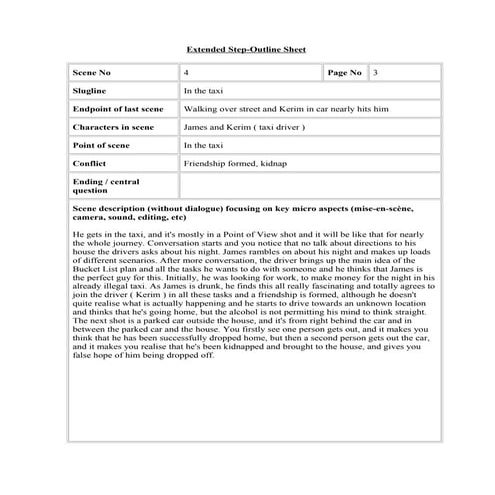 Extended step outline sheet - scene 4