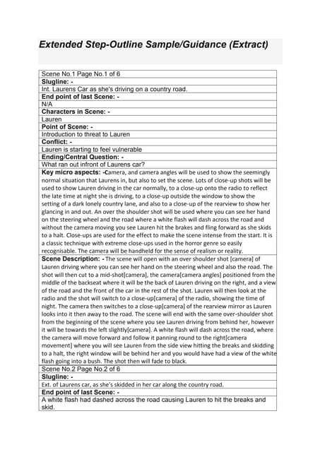 example extended step outline step outline sample