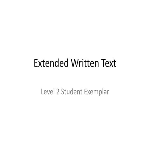 Written Text Exemplar