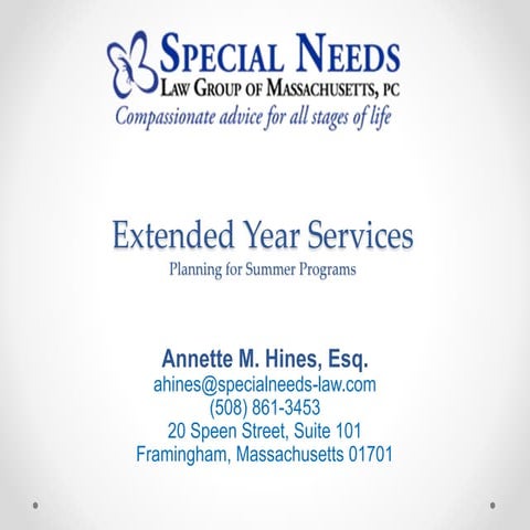 Extended Year Services 2016