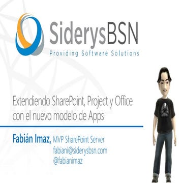 Extendiendo share point, project y office con el nuevo modelo de apps sps