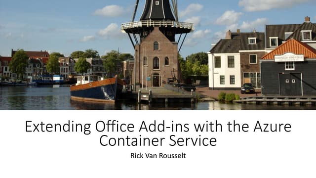 Session Slides from DEVintersection Europe