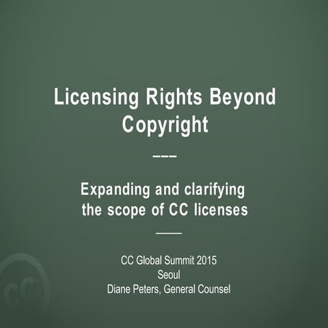 Extending the Creative Commons license suite