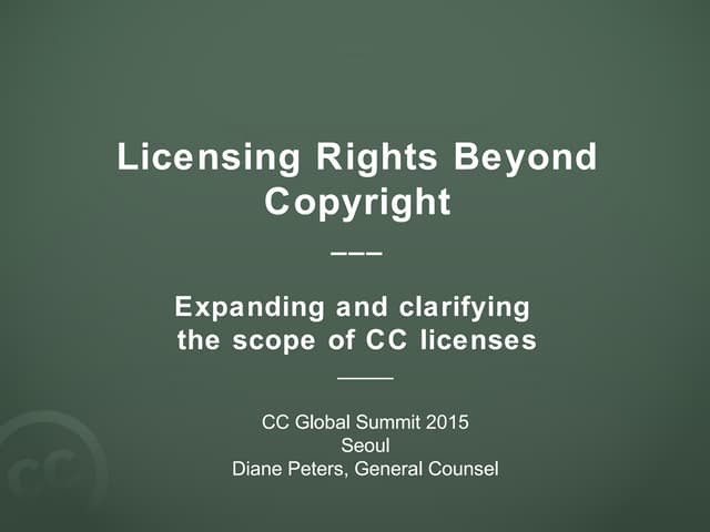 Extending the Creative Commons license suite