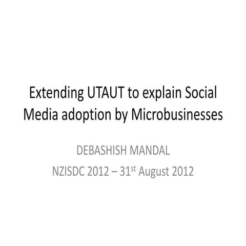 Extending utaut to explain social media adoption by