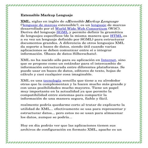 Extensible markup lenguaje