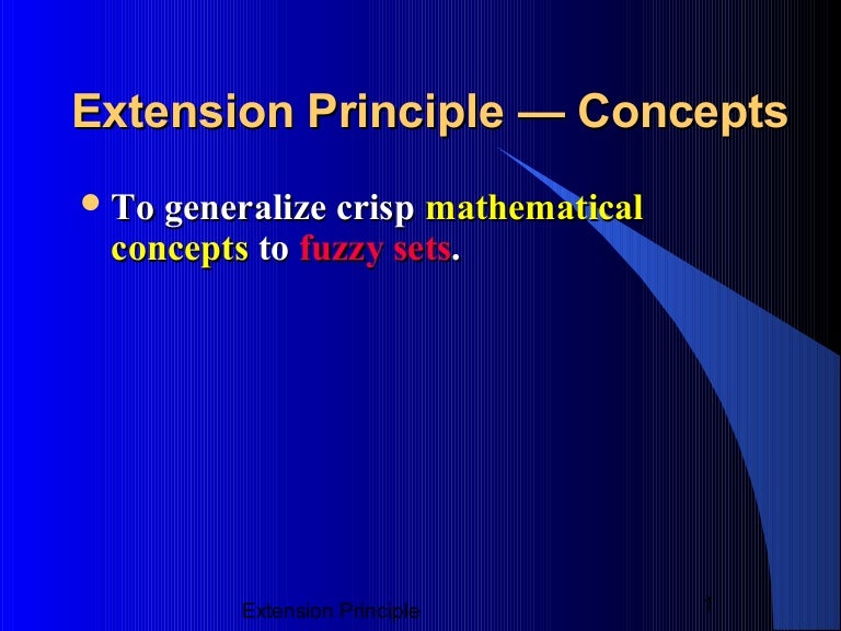 Extension principle
