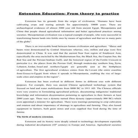 Extension Education:  From theory to practice by Dr Subin K Mohan.docx