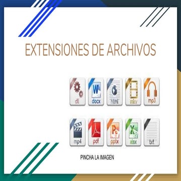 Extensiones de archivos