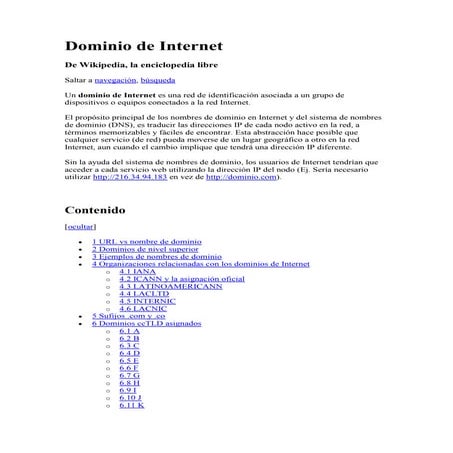 Dominios de internet | PDF