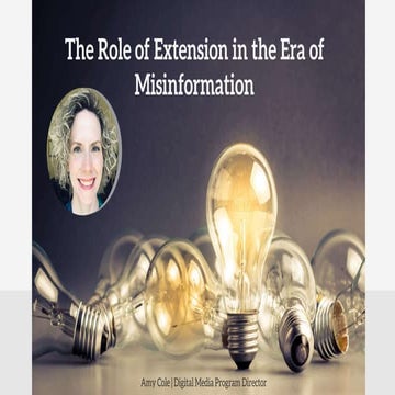 Communicating the Role of Extension in the Era of Misinformation