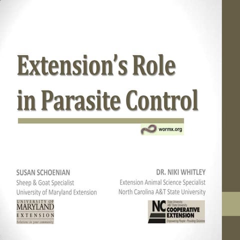 Extension’s role in parasite control | PPTX