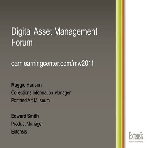 Extensis DAM Forum at MW2011