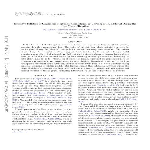 Extensive Pollution of Uranus and Neptune’s Atmospheres by Upsweep of Icy Mat...