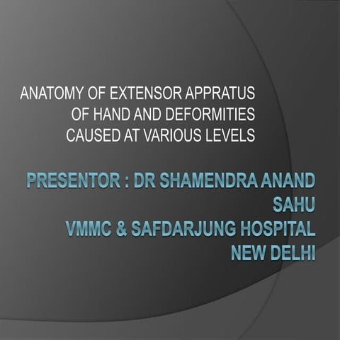 Extensor apparatus of hand injuries