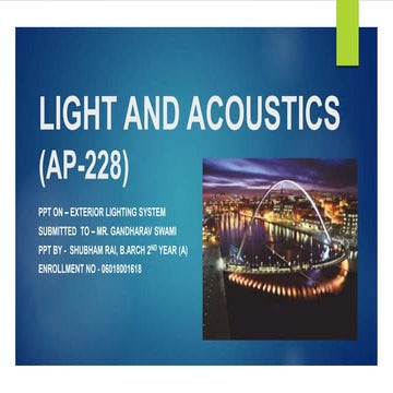 Exterior lighting & Its Types, Purpose & Techniques | PPTX