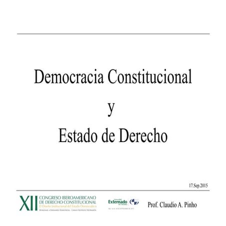 Democracia Constitucional y Estado de Derecho | PDF