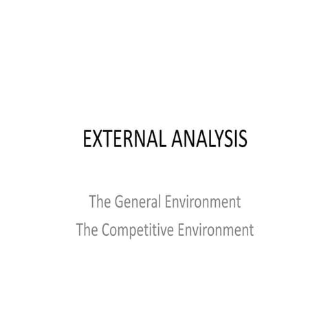 External analysis