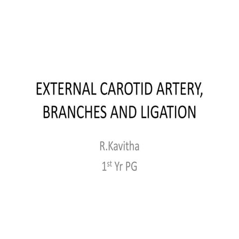 Anatomy of the external carotid artery (ECA) | PPT