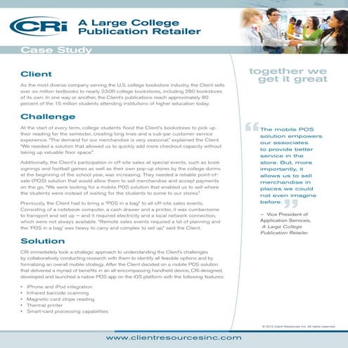 CRi Mobile POS Case Study