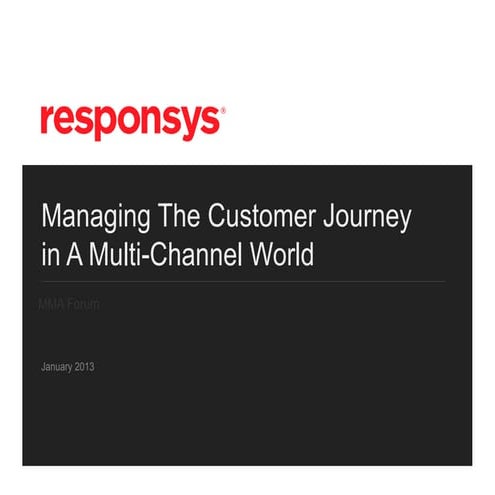 Managing the Customer Journey in a Multichannel World