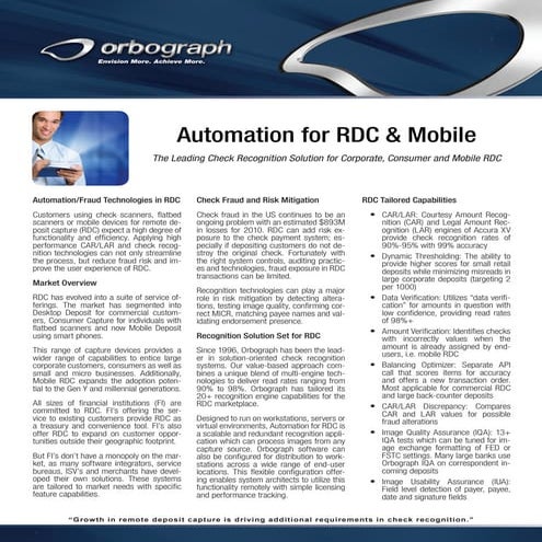 Automation for RDC and Mobile