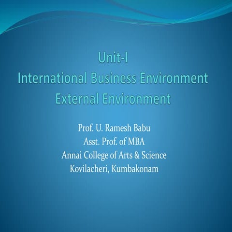 External environment