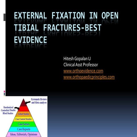 External fixation in open tibial fractures best evidence